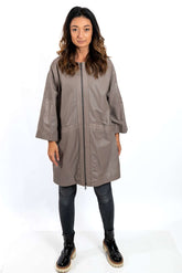 Women's leather coat Anita Beige